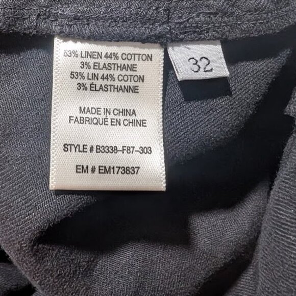 NEW Bella Dahl | Saige Linen/Cotton Wide Leg Crop In Black - Picture 10 of 12